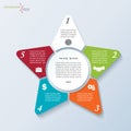 Star form template for business project or presentation