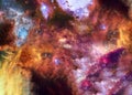 A colourful star forming region somewhere in deep space Royalty Free Stock Photo
