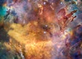 Star forming region somewhere in deep space near pillars of creation Royalty Free Stock Photo