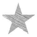 Star freehand drawing, handdrawn scribble, doodle, sketch shape