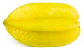 Star fruit carambola or star apple starfruit isolated on wh