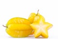 star fruit carambola or star apple starfruit on white background healthy fruit food isolated side view
