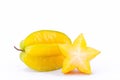 star fruit carambola or star apple starfruit on white background healthy star fruit food isolated side view