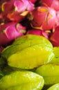 Star fruit and dragon Fruit