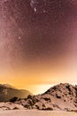 Star gazing from Triund hill top, himachal pradesh, India. Royalty Free Stock Photo