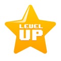 Star for getting a new level. Level up. Royalty Free Stock Photo