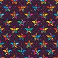 Star gift packaging seamless pattern Royalty Free Stock Photo
