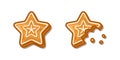 Star Gingerbread Cookie Set Royalty Free Stock Photo