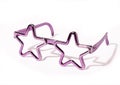 Star glasses on a white background