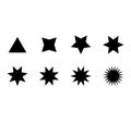 Star glyph icon vector. Stars Vector Shapes Set