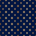 Star gold seamless pattern. Starry night sky. Dark blue space background with golden stars for prints. Shining stars on sky. Moder Royalty Free Stock Photo