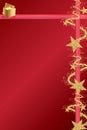 Star golden glitter ribbon red page