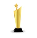 Star Golden Trophy vector