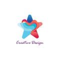 Star gradient awesome creative logo design template