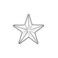 Star hand drawn outline doodle icon.
