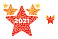 2021 Star Hit Parade Collage of Circle Dots Royalty Free Stock Photo