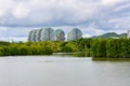 7-star hotel Sanya Beauty Crown in which an annual competition is held- Miss of the World. Tourist complex is the largest hotel in Royalty Free Stock Photo