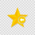 Star icon, arrow left icon