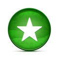 Star icon on classy splash green round button illustration Royalty Free Stock Photo