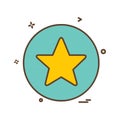 Star icon design vector Royalty Free Stock Photo