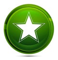 Star icon glassy green round button illustration Royalty Free Stock Photo