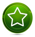 Star icon glassy green round button illustration Royalty Free Stock Photo