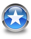 Star icon glossy blue round button Royalty Free Stock Photo