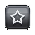 Star icon glossy grey.