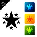 Star icon isolated. Favorite, Best Rating, Award symbol. Set icons colorful square buttons Royalty Free Stock Photo