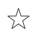 Star icon. Outline vector. Royalty Free Stock Photo