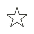 Star icon. Outline vector. Royalty Free Stock Photo