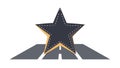 Star Icon on a Road with Directional Arrow Perspective, vector design Generative AI Royalty Free Stock Photo