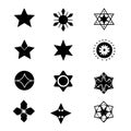 Star Icon Set Vibrant Designs for User Interfaces and Graphic Project Royalty Free Stock Photo