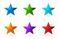 Star icon shiny colorful set