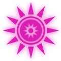 Star icon symbool. Glossy star shaped web stickers. Element style for chakra meditation Royalty Free Stock Photo