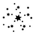 Star icon. Twinkling stars. Sparkles, shining burst. vector illustration Royalty Free Stock Photo