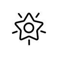Star icon vector. Isolated contour symbol illustration Royalty Free Stock Photo