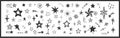 Star icons. Set of black sparkle effect. Magic particle flat scribble design on white background. Shine effect cartoon doodle. Royalty Free Stock Photo