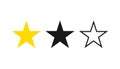 Star icons set. Five star collection. Vector illustration Royalty Free Stock Photo