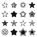 Star icons set, simple ctyle