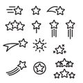 Star icons. Shining burst. Vector symbols star isolated on white background Royalty Free Stock Photo