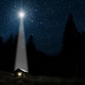 Star indicates the christmas of Jesus Christ. Royalty Free Stock Photo