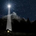 Star indicates the christmas of Jesus Christ. Royalty Free Stock Photo