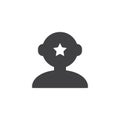 Star inside human head vector icon Royalty Free Stock Photo