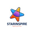 Star inspire creative and colorful logotype design