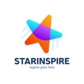Star inspire creative and colorful logotype design