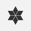 Star isometric logo concept, 3d vector illustration. Flat design style. Rhombus construction. Sign pattern. Graphic design. Fashio Royalty Free Stock Photo
