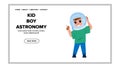 star kid boy astronomy vector