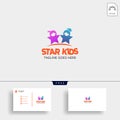 Star Kids Creative idea logo template illustration with business card