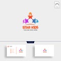 Star Kids Creative idea logo template illustration with business card